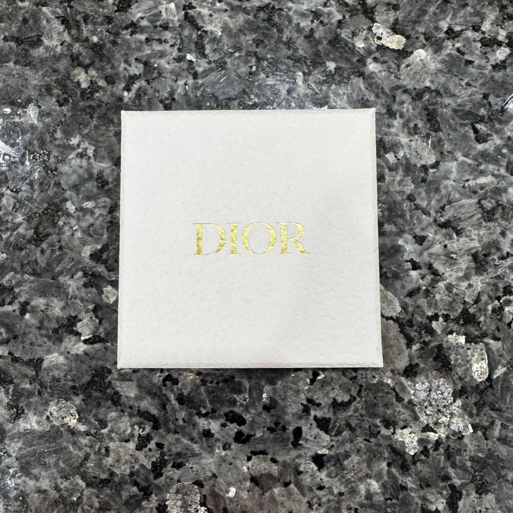 Dior Small White Jewelry Gift Empty Box + Silver Dior Star 3.5" x 3.5" x 1"